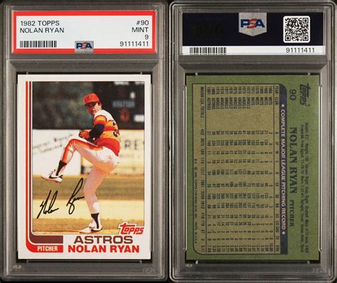 1982 Topps 90 Nolan Ryan PSA 9 Mint New Slab EBay