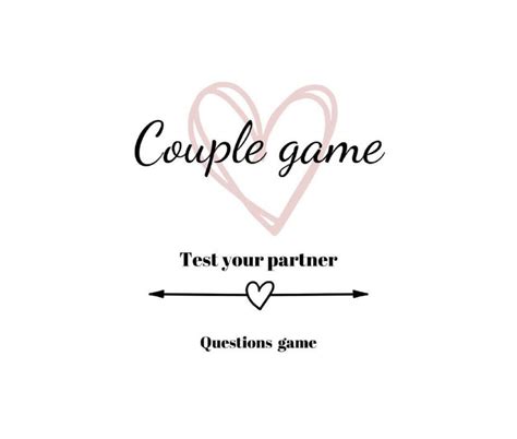 Couple Game Get to Know Your Partner - Etsy