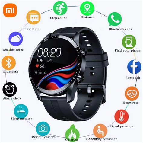 Xiaomi I9 Smart Watch Bluetooth Call Fitness Tracker Full Touch Round Screen Men Women Message