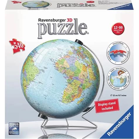 Comprar Puzzle 3D Ravensburger Globo Terráqueo de 540 Piezas 124367