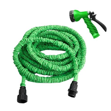 Outdoor Kink Free Expandable 75ft Green Garden Hose Lightweight Heavy Duty Flexible Water