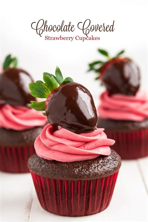 Chocolate Covered Strawberry Cupcakes Lil Luna