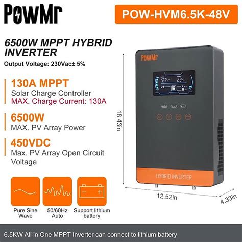 Powmr W Hybrid Solar Wechsel Richter Batterie Ladeger T Im Kanton