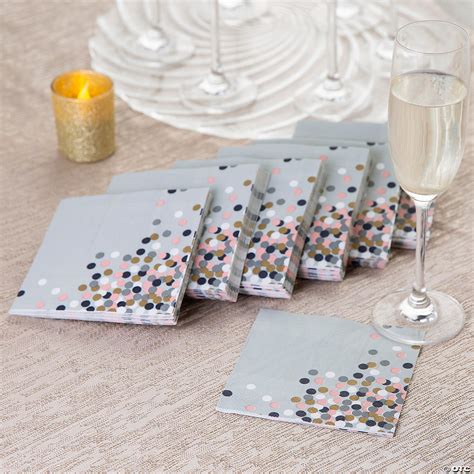 Bulk 96 Pc. Confetti Design Beverage Napkins