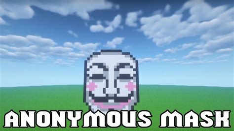 Anonymous Mask Minecraft Pixel Art 54 Youtube