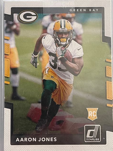 Aaron Jones Rookie Card 2017 NFL Panini Donruss Packers Star Rookie RB ...