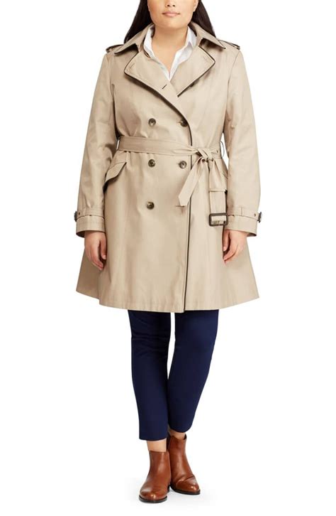 Lauren Ralph Lauren Double Breasted Trench Coat Plus Size Nordstrom