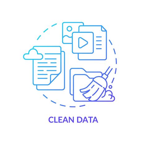 Clean data blue gradient concept icon. Digital marketing. High quality