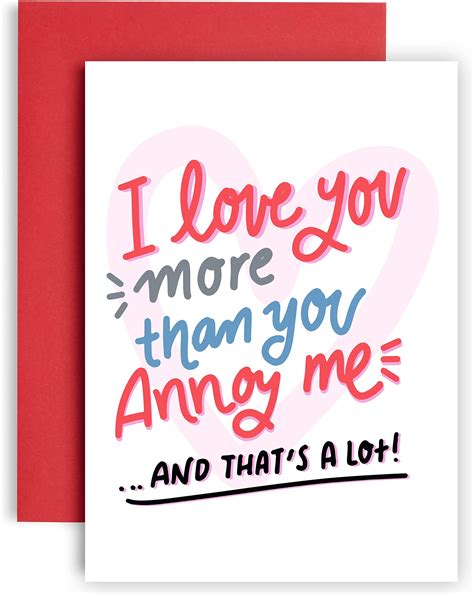 Huxters Funny Birthday Card For Her Positive I Love You Anniversary