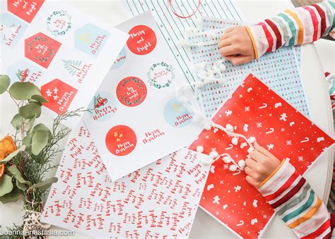 Printable Christmas gift tags & wrapping paper set – Joanna Anastasia