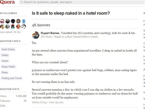 Sleeping Naked In A Hotel Room Is Perfectly Safe Travellers Report