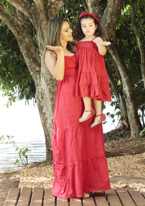 Vestido Longo Tal Mãe Tal Filha Liminha Doce Moda Infantil e Mãe