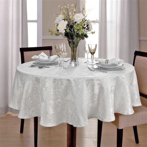 Toalha De Mesa Redonda Jacquard 8 Lugares Tecido Grosso 1 80m Shopee