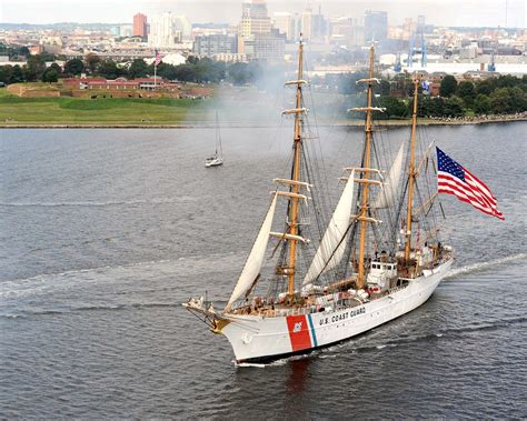 The U S Coast Guard Barque Eagle Departs Baltimore S Nara Dvids