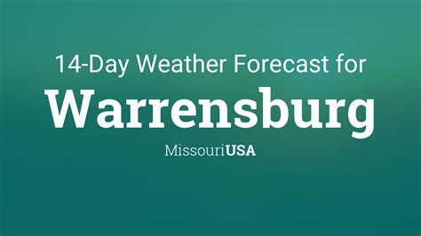 Warrensburg Missouri Usa 14 Day Weather Forecast