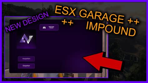 Fivem Server Einrichten 17 ESX Garage Impound NEW Design FREE YouTube