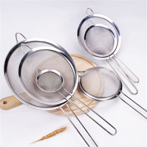 Kit Peneira Grandes Coador Em A O Inox Tamanhos P M G Para Cozinha