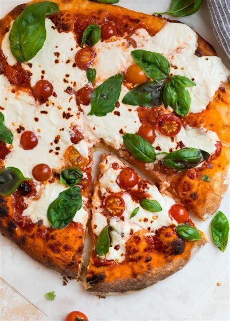 Burrata Cheese Pizza Rich Creamy Cheese Scattered Over A Pizza Crust