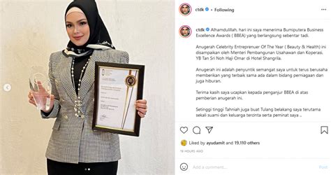 Tahniah Siti Nurhaliza Terima Anugerah Bbea Pembakar Semangat