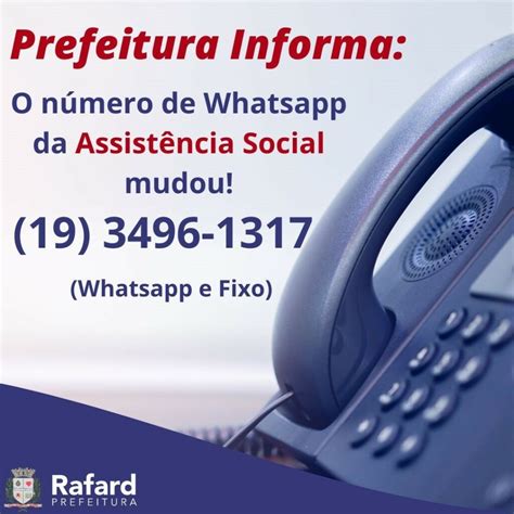 Whatsapp Assist Ncia Social Prefeitura De Rafard