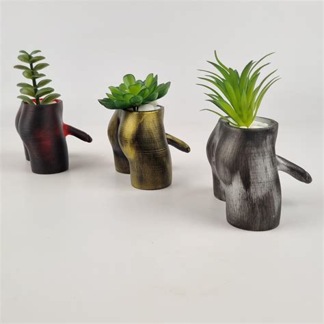 Erotic Pot For Plant Naked Man Statue BDSM Figure Decor Sex