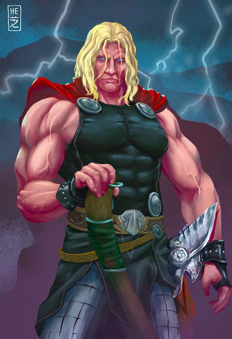 Thor God Of Thunder By Heshibart On Deviantart