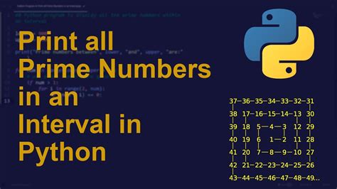 Print All Prime Numbers In An Interval In Python Python Examples