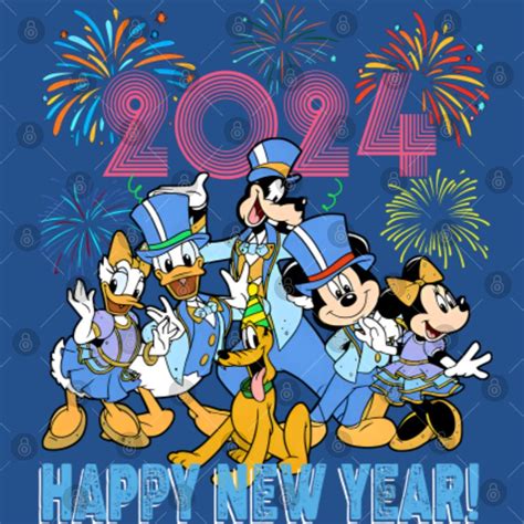 Disney Mickey Friends Happy New Year 2024 Throw Pillows 2024 New