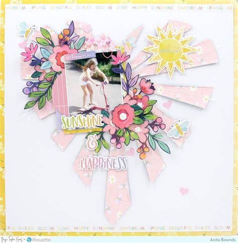 Sunshine Happiness Layout By Anita Bownds Scrapbook Design Layout