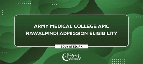 Amc Rawalpindi Admission Army Medical College