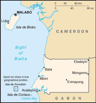 Geographische Beschreibung Und Landkarte Von Quatorialguinea