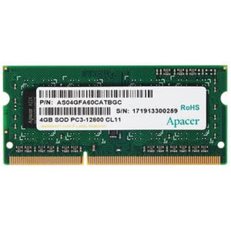 قیمت و خرید رم لپ تاپ Ddr3 تک کاناله 1600 مگاهرتز اپیسر مدل Pc3 12800