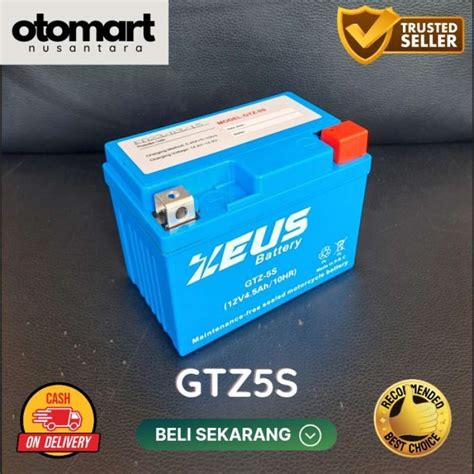 Promo Aki Motor Honda Scoopy Gtz5s Zeus Accu Kering Mf 12v 5ah Diskon