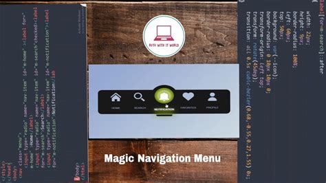 Create Magic Navigation Menu Indicator Using HTML CSS JS Magic