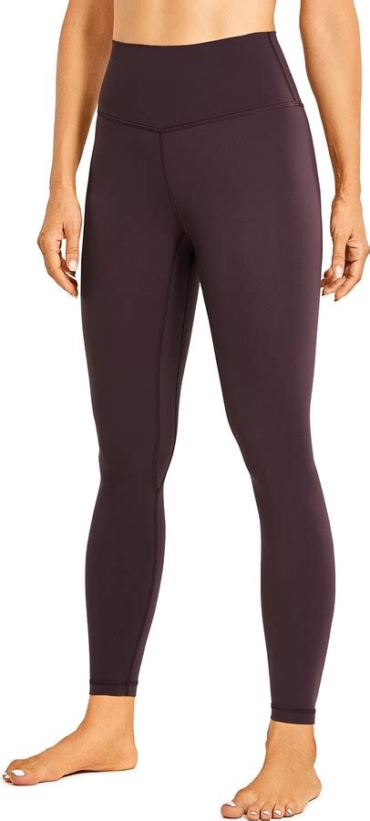 CRZ YOGA Womens Brushed Naked Feeling Yoga Leggings Matte Soft High Waisted Workout Tights