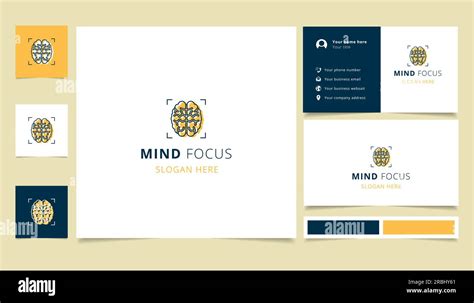 Mind Focus Logo Design With Editable Slogan Branding Book And Business