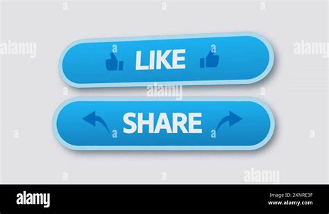 Like And Share Buttons With Social Media Icons Rotating In 3D Space ...