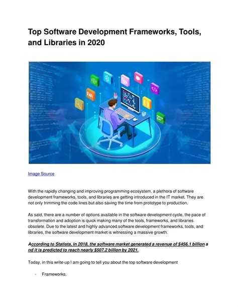 Ppt Top Software Development Frameworks Tools And Libraries In 2020