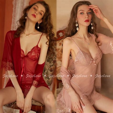 Jual Jojolovers 022 Sexy Lingerie Dress Kimono 2in1 Transparant Wanita