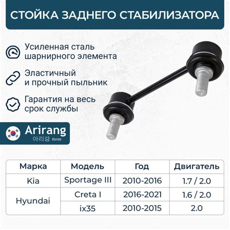 Стойка стабилизатора задняя Hyundai Creta, IX35, Kia Sportage 3, Хендай ...