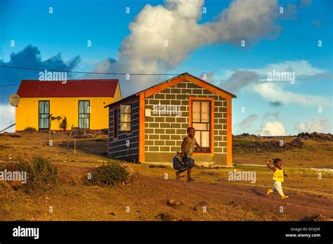 Mauritius Rodrigues Island Mourouk Young Children Playing To Their