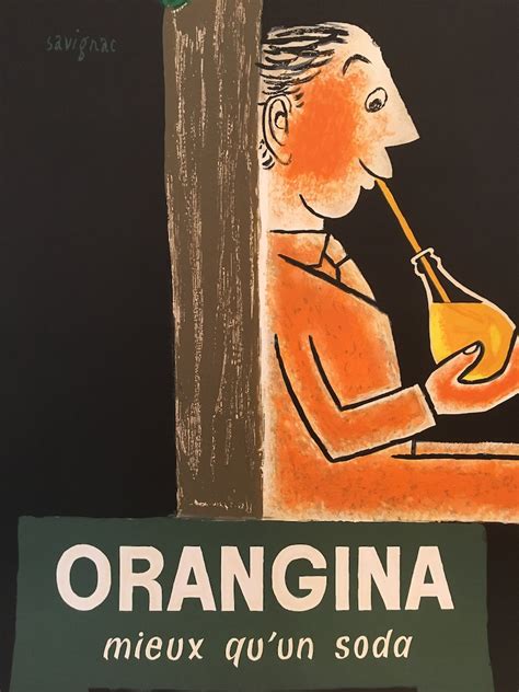 Orangina Soda Original Vintage Poster By Savignac Etsy