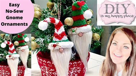 How To Make Darling Super Easy No Sew Christmas Gnome Ornaments