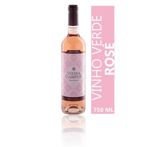 Vinho Verde Português Vieira Campos rosé Meio Seco 750 Ml no Shoptime