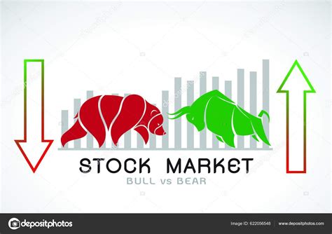 Vector Bull Bear Symbols Stock Market Trends Grow Stock Vector Image by ...