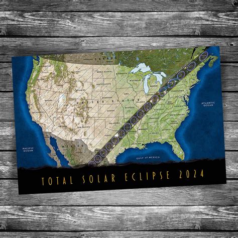 Solar Eclipse 2024 Map Postcard – Christopher Arndt Postcard Co