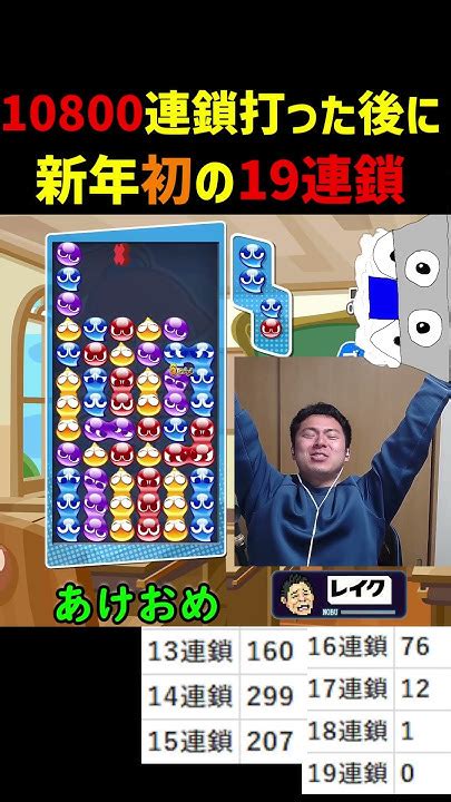 10800連鎖打った後に新年初の19連鎖【ぷよぷよeスポーツ】shorts Youtube