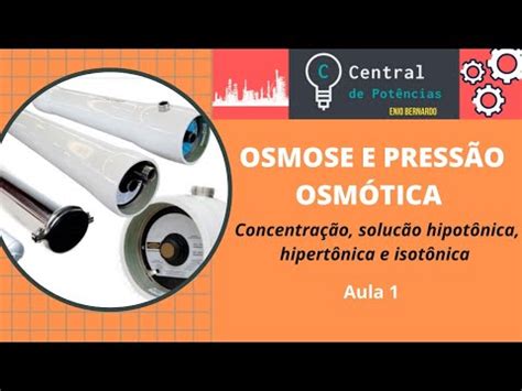 Osmose E Press O Osm Tica Solu O Hipert Nica Hipot Nica E Isot Nica