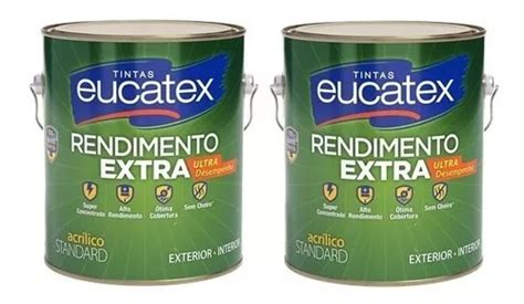 Tinta Acr Eucatex Rendimento Extra Branco 3 6l Frete grátis