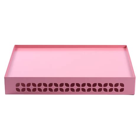 Breeze Block Metal Serving Tray Stand Set Pink Hide Seek Supply Co